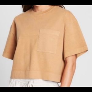 Athleta boxy cropped tee with pocket
